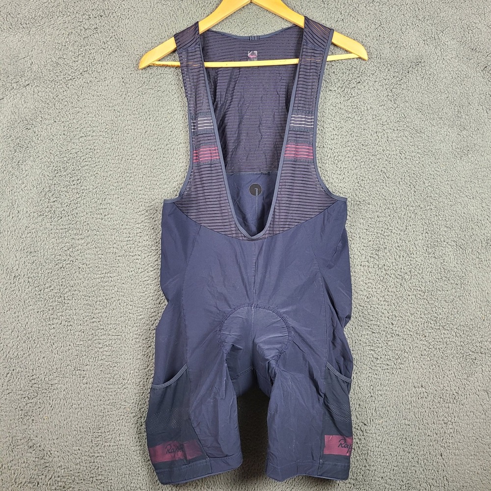 Rapha Brevet Cargo Bib Shorts Mens XL Navy Blue Cycling Padded Made in Italy